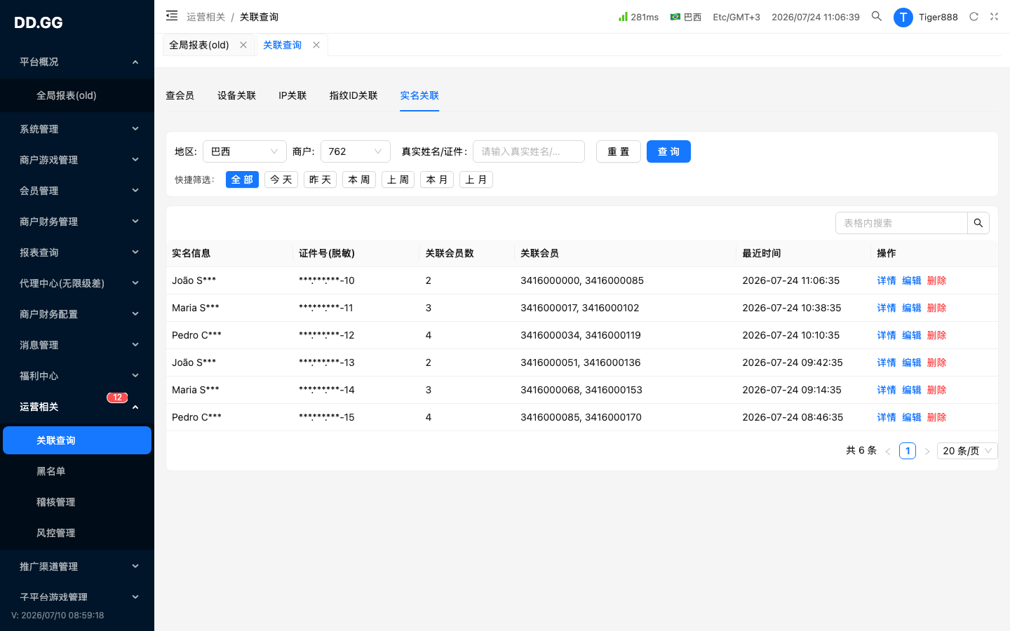 Tab · 实名关联